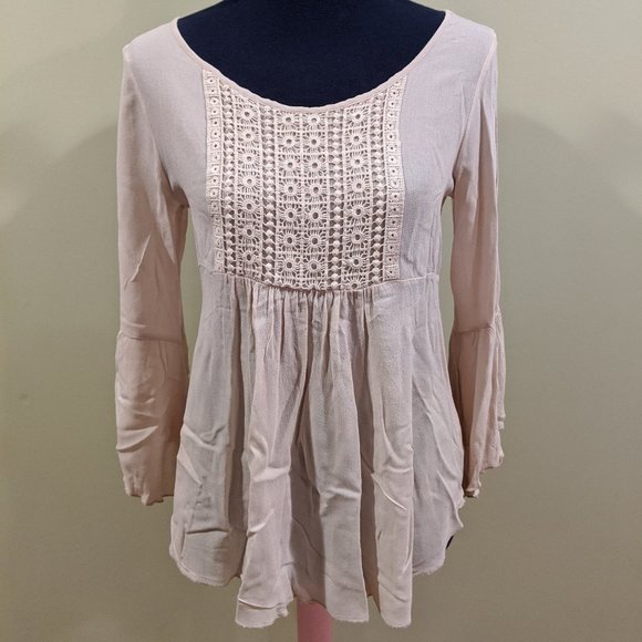 Peasant Top with Flowy Sleeves - Picture 1 of 5